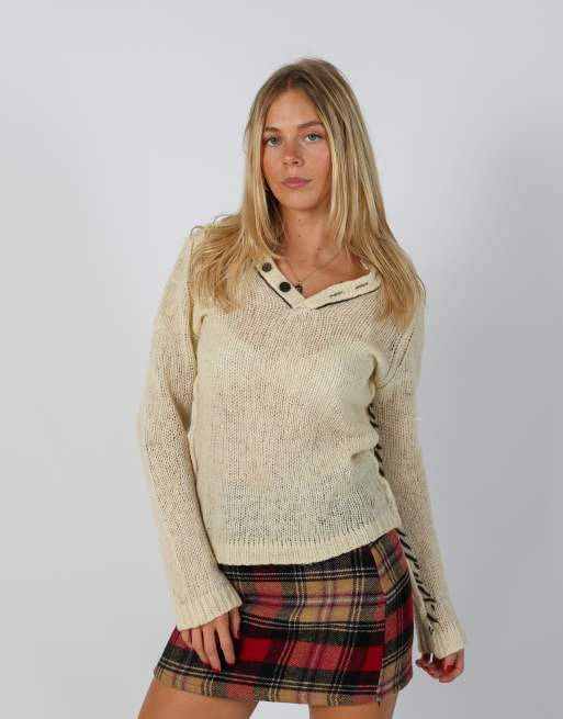 Vintage Miss Sixty S knitted jumper in cream, 3 of 4