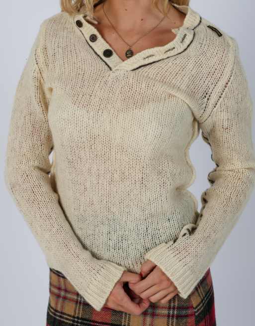 Vintage Miss Sixty S knitted jumper in cream, 4 of 4