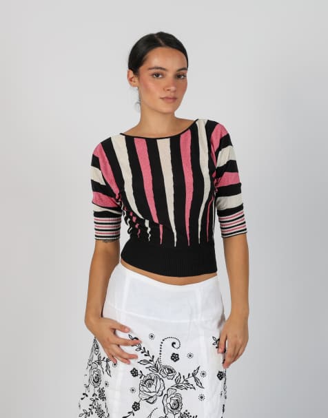 Vintage Miss Sixty S knitted top in black - view 1