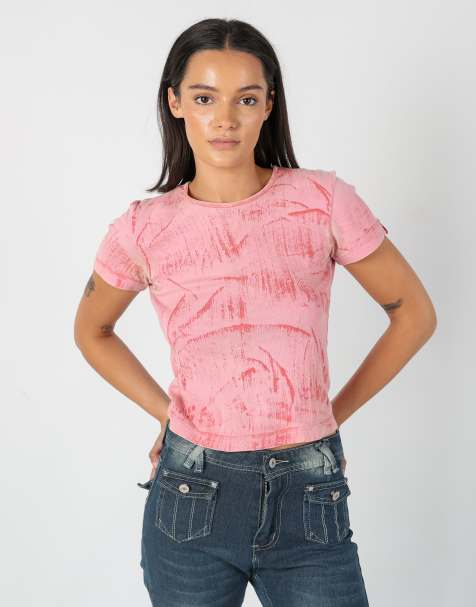 Vintage Miss Sixty S Woven Top Baby Pink - view 1