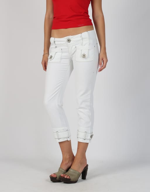Vintage Miss Sixty XS capri trouser in white, 2 of 4