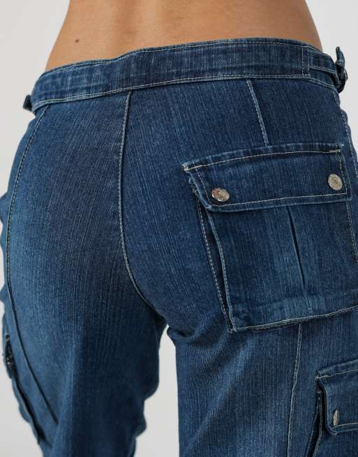 Vintage Miss Sixty XS dad & wide jeans in blue, 4 of 4