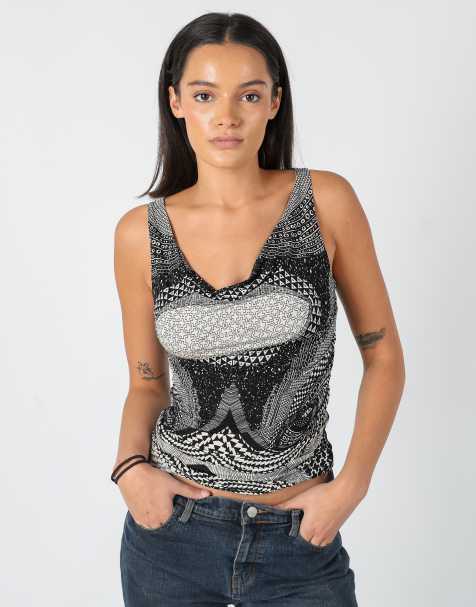 Vintage Miss Sixty XS Mesh Top Black - view 1