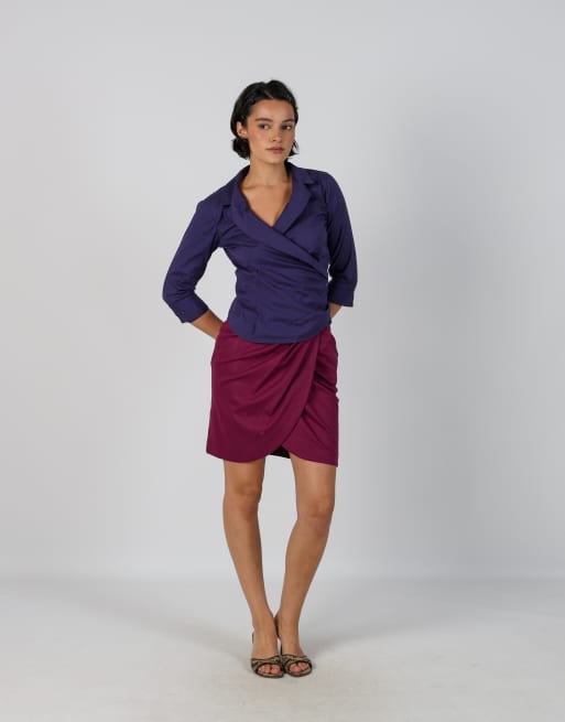 Vintage Miss Sixty xs woven mini skirt in purple, 1 of 4