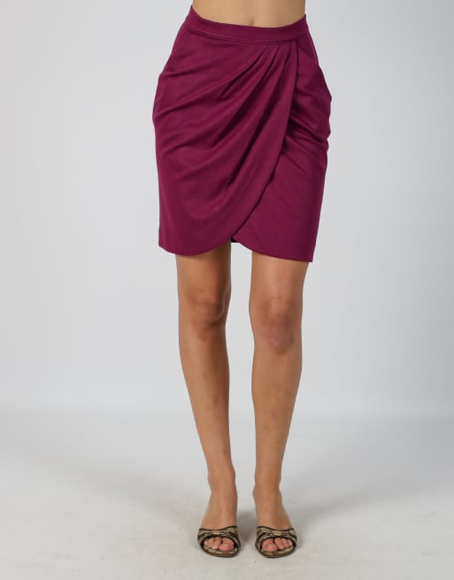 Vintage Miss Sixty xs woven mini skirt in purple, 2 of 4