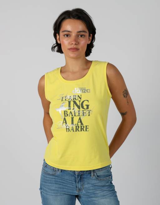 Vintage Miss&Max M woven vest in yellow, 3 of 4