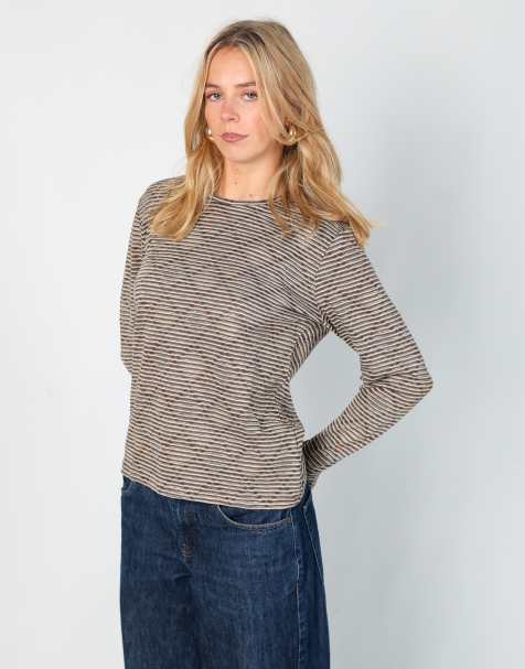 Vintage Missoni M long sleeve top in brown - view 1