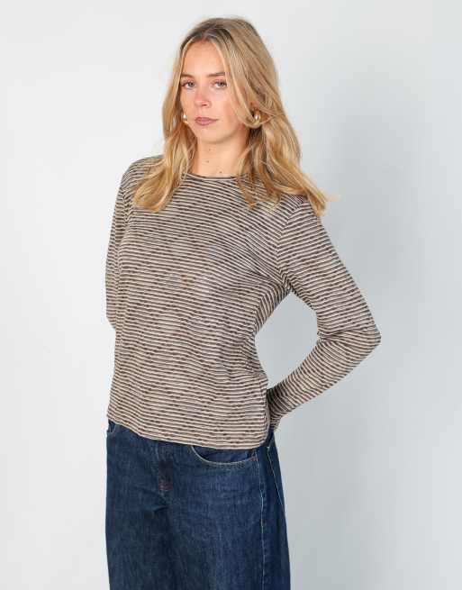 Vintage Missoni M long sleeve top in brown
