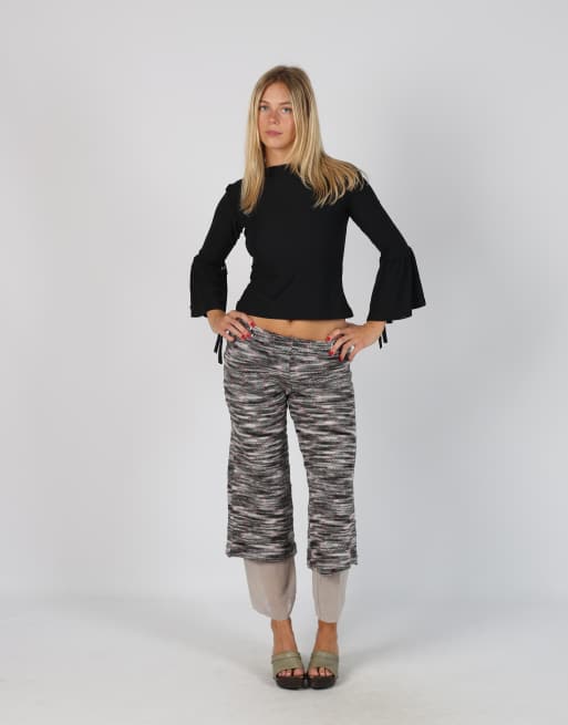 Vintage Missoni XS woven trousers in grey
