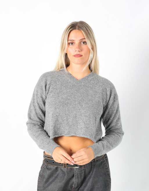 Vintage Miu Miu M knitted top in grey