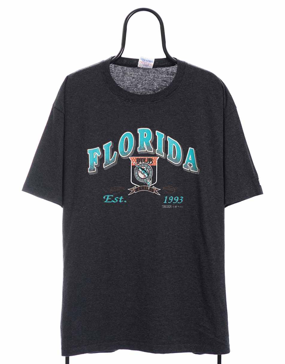 Vintage MLB 90s Size XL Graphic t-shirt Florida Marlins in Black