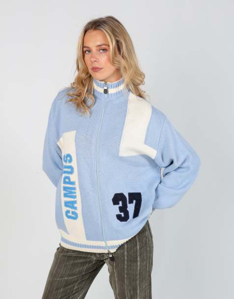 Vintage Moda L knitted jumper in light blue - view 1