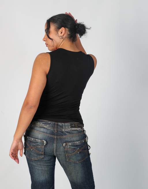 Vintage Modline S cami in black, 2 of 4