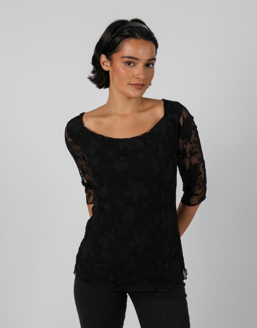 Vintage Monella Vagabonda M mesh top in black, 3 of 4