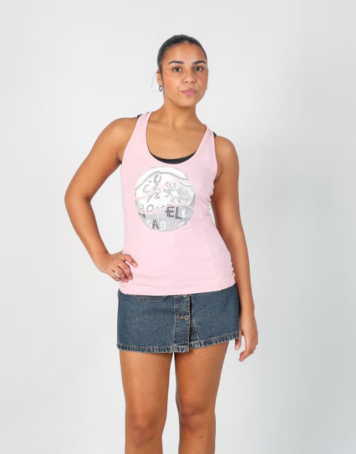 Vintage Monella Vagabonda S cami in baby pink