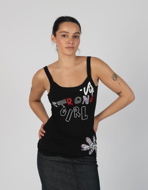 Vintage Monella Vagabonda S cami in black