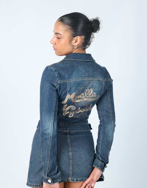 Vintage Monella Vagabonda S denim jacket in blue, 2 of 4