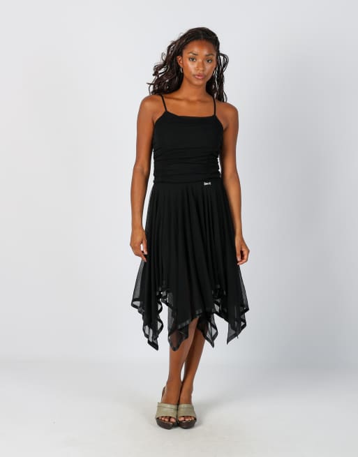 Vintage Monella Vagabonda S woven midi dress in black, 1 of 4