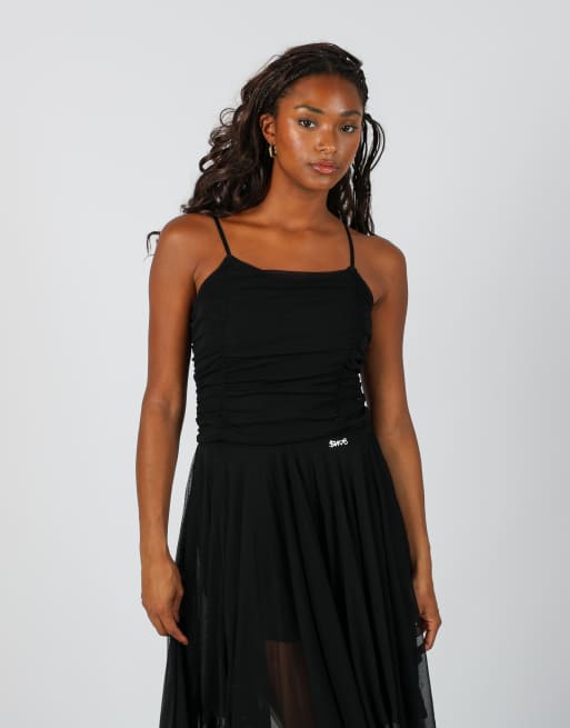 Vintage Monella Vagabonda S woven midi dress in black, 2 of 4