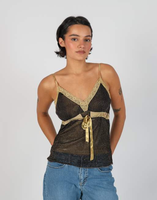 Vintage Monella Vagabonda XS cami in gold, 1 of 4