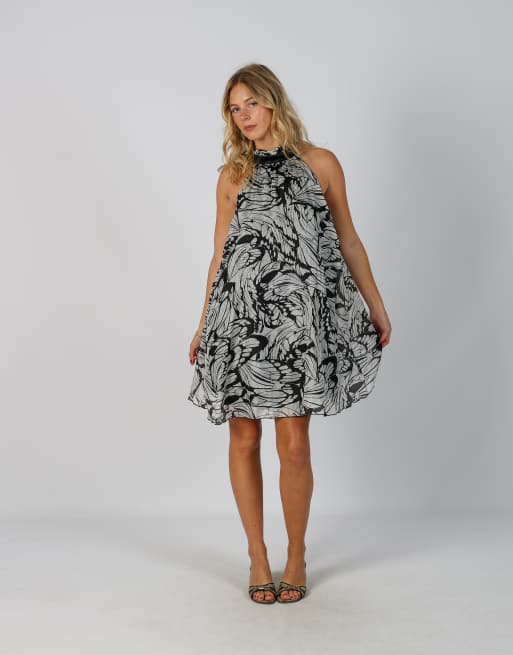 Vintage Morgan L woven mini dress in black, 1 of 4