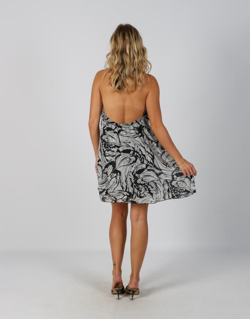 Vintage Morgan L woven mini dress in black, 3 of 4
