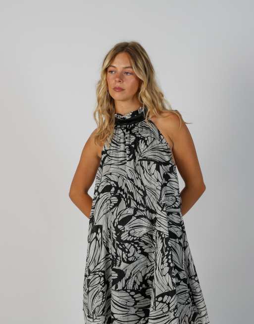 Vintage Morgan L woven mini dress in black, 4 of 4