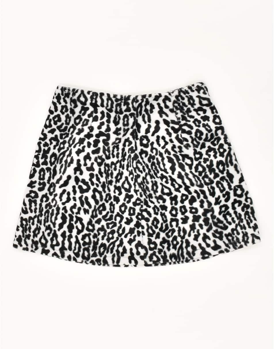 Vintage Morgan Size S Animal Print Mini Skirt in White