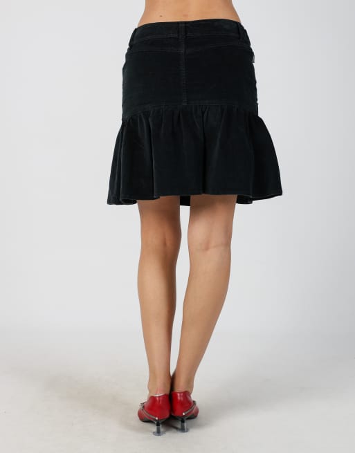 Vintage Moschino 8 woven mini skirt in black, 4 of 4