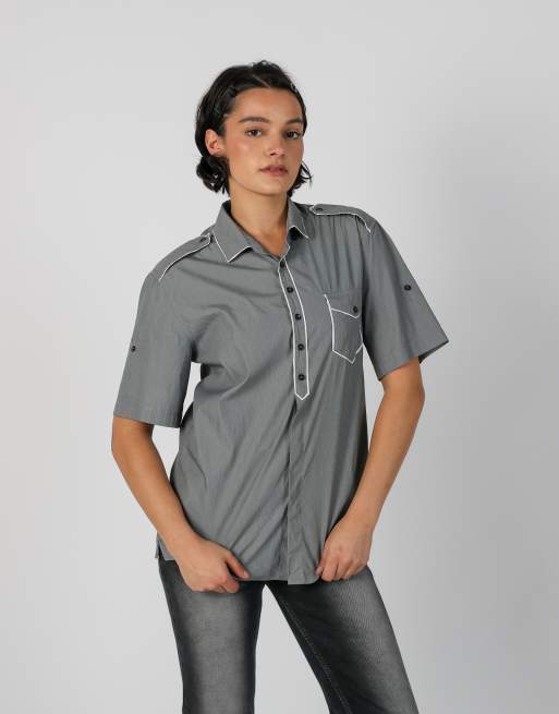 Vintage Moschino M shirt in grey, 3 of 4