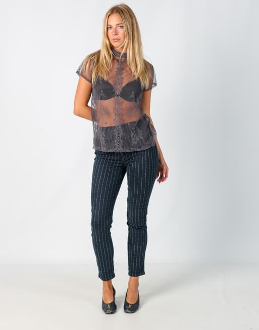 Vintage Moschino S casual trousers in navy blue