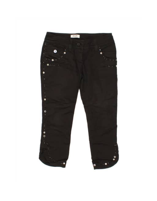 Vintage Moschino Straight Capri Trousers It 40 Small W28 L20 In Black