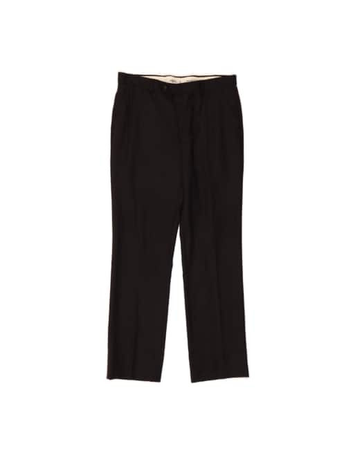 Vintage Moschino Straight Suit Trousers It 52 XL W36 L34 In Black