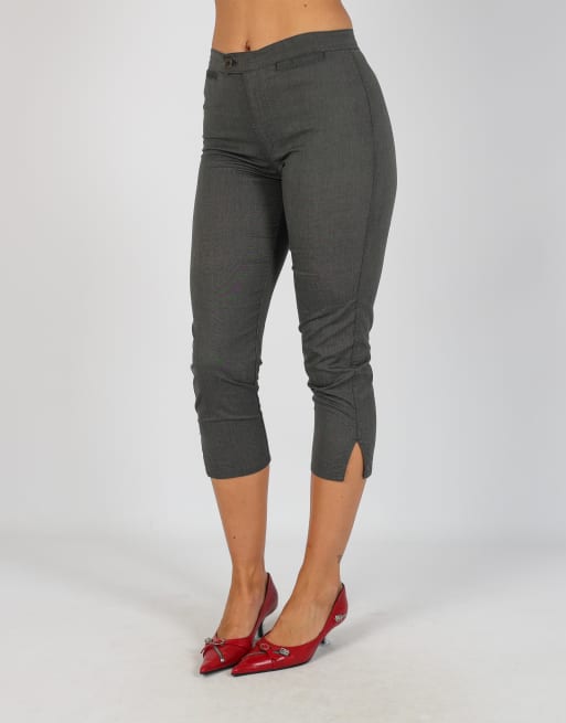 Vintage Moschino XS capri trouser in charcoal grey, 2 of 4