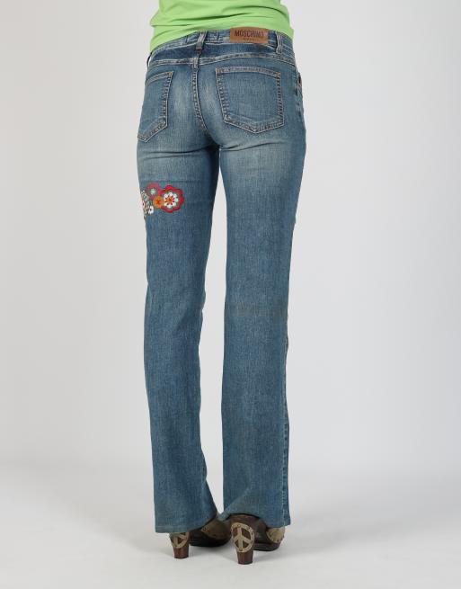 Vintage Moschino XS straight jeans in light blue, 2 of 4
