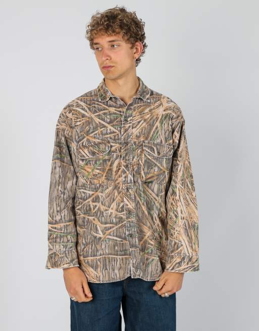 Vintage Mossy Oak l long sleeve shirt in khaki green, 1 of 4