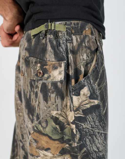 Vintage Mossy Oak Realtree 32x30 woven cargo pants in brown | ASOS