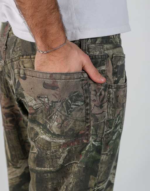 Vintage MossyOak Realtree 38x30 denim jeans in dark green, 4 of 4