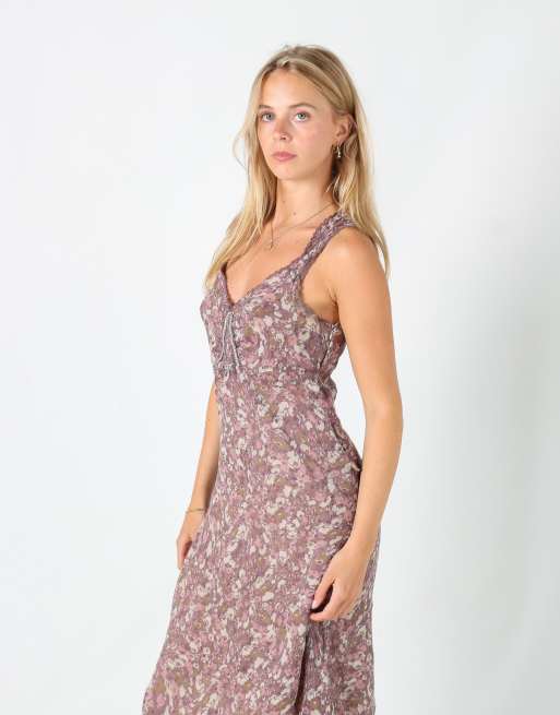 Vintage Motivi M woven midi dress in purple, 2 of 4