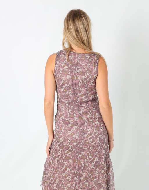 Vintage Motivi M woven midi dress in purple ASOS