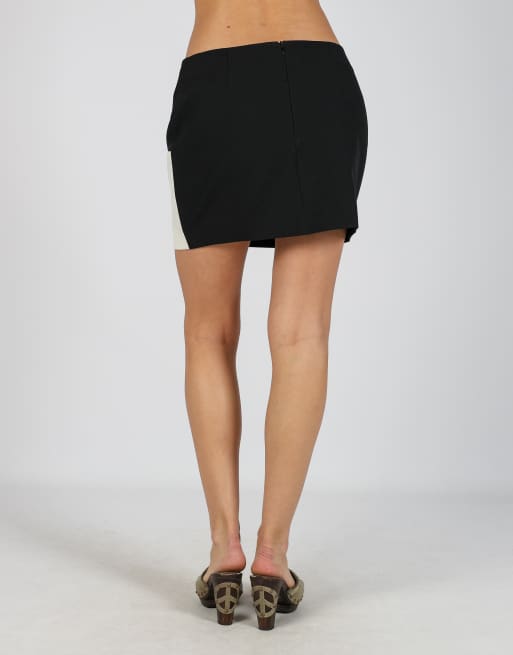 Vintage Motivi M woven mini skirt in black, 4 of 4