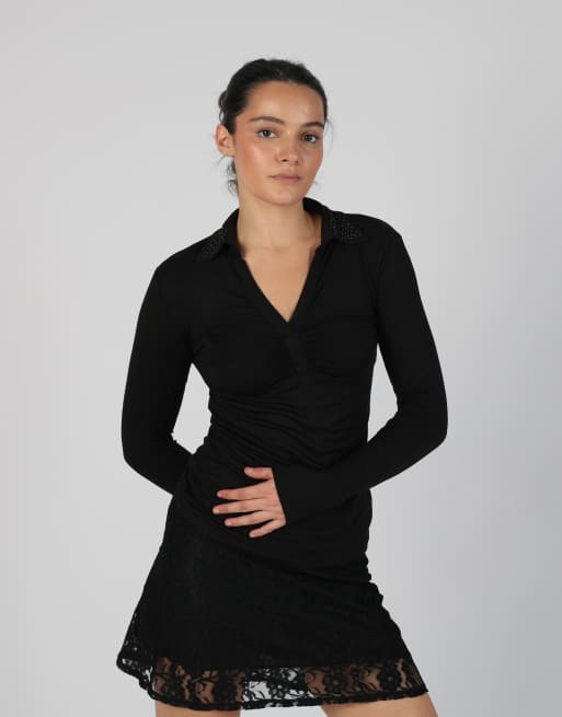 Vintage Motivi S blouse in black, 3 of 4