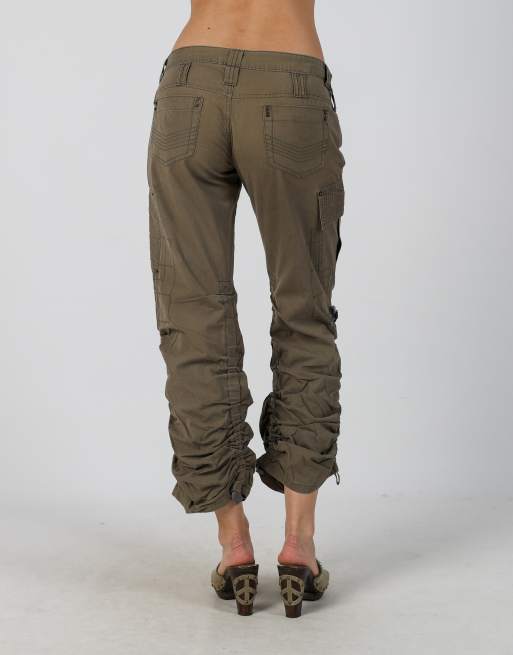 Vintage Motivi S cargo pants in dark green, 4 of 4
