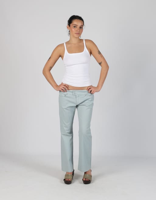 Vintage Motivi S casual trousers in light blue