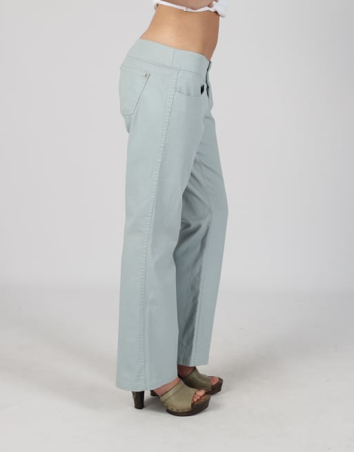 Vintage Motivi S casual trousers in light blue, 2 of 4