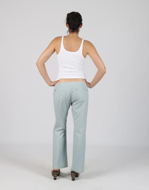 Vintage Motivi S casual trousers in light blue, 3 of 4