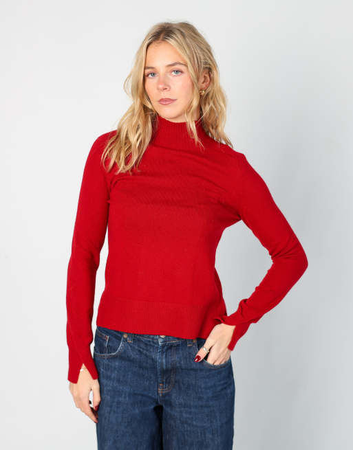 Vintage Motivi S knitted jumper in red