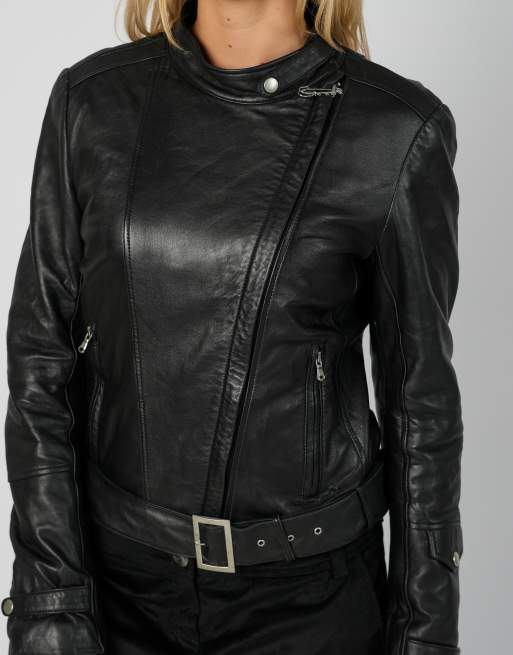 Vintage Motivi S leather jacket in black, 4 of 4