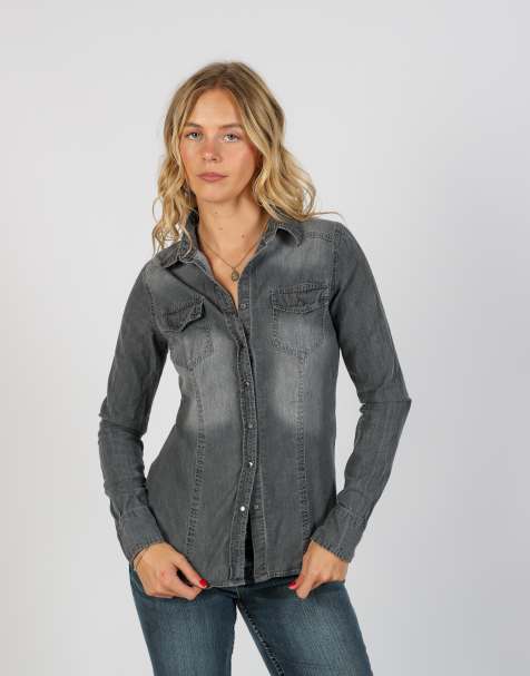 Vintage Motivi S long sleeve top in grey - view 1