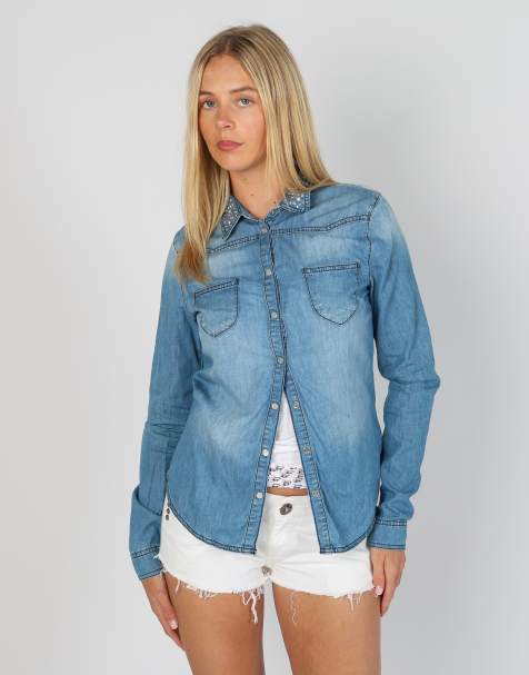 Vintage Motivi S shirt in light blue - view 1